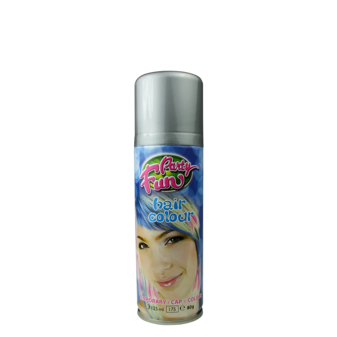 Party Fun Colour Hair Spray - Silver