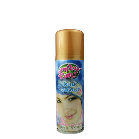 Party Fun Colour Hair Spray - Gold