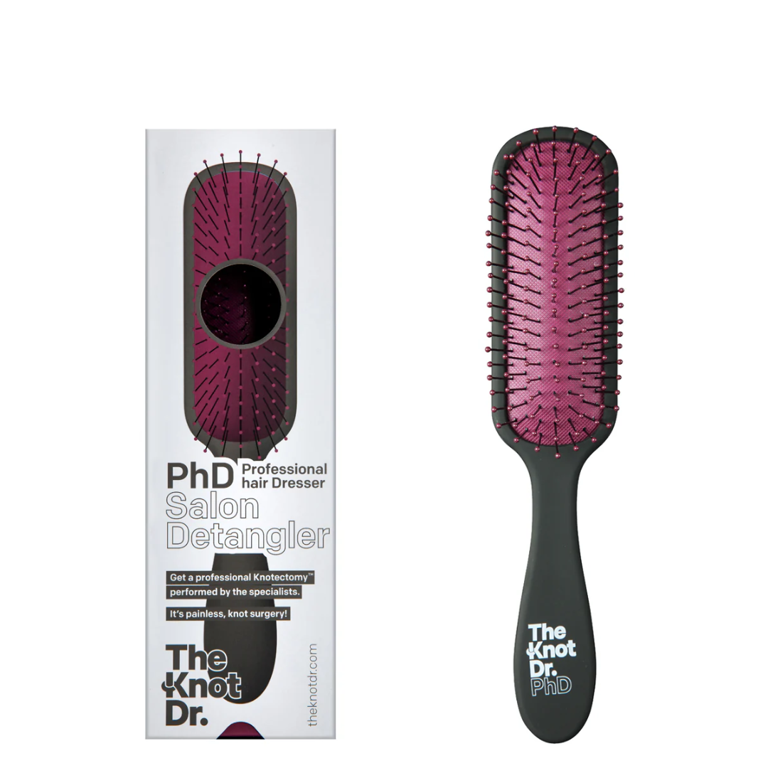 The Knot Dr PhD Salon Detangler Brush - Ebony Cabernet