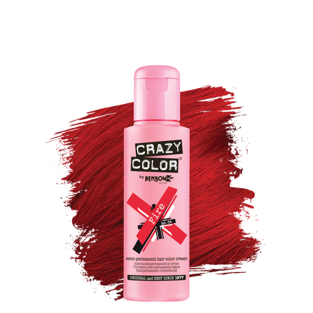 Crazy Color Semi-Permanent Hair Color Cream - 56 Fire